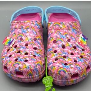 CROCS Adults Pink Rainbow Unicorn By Lisa Frank